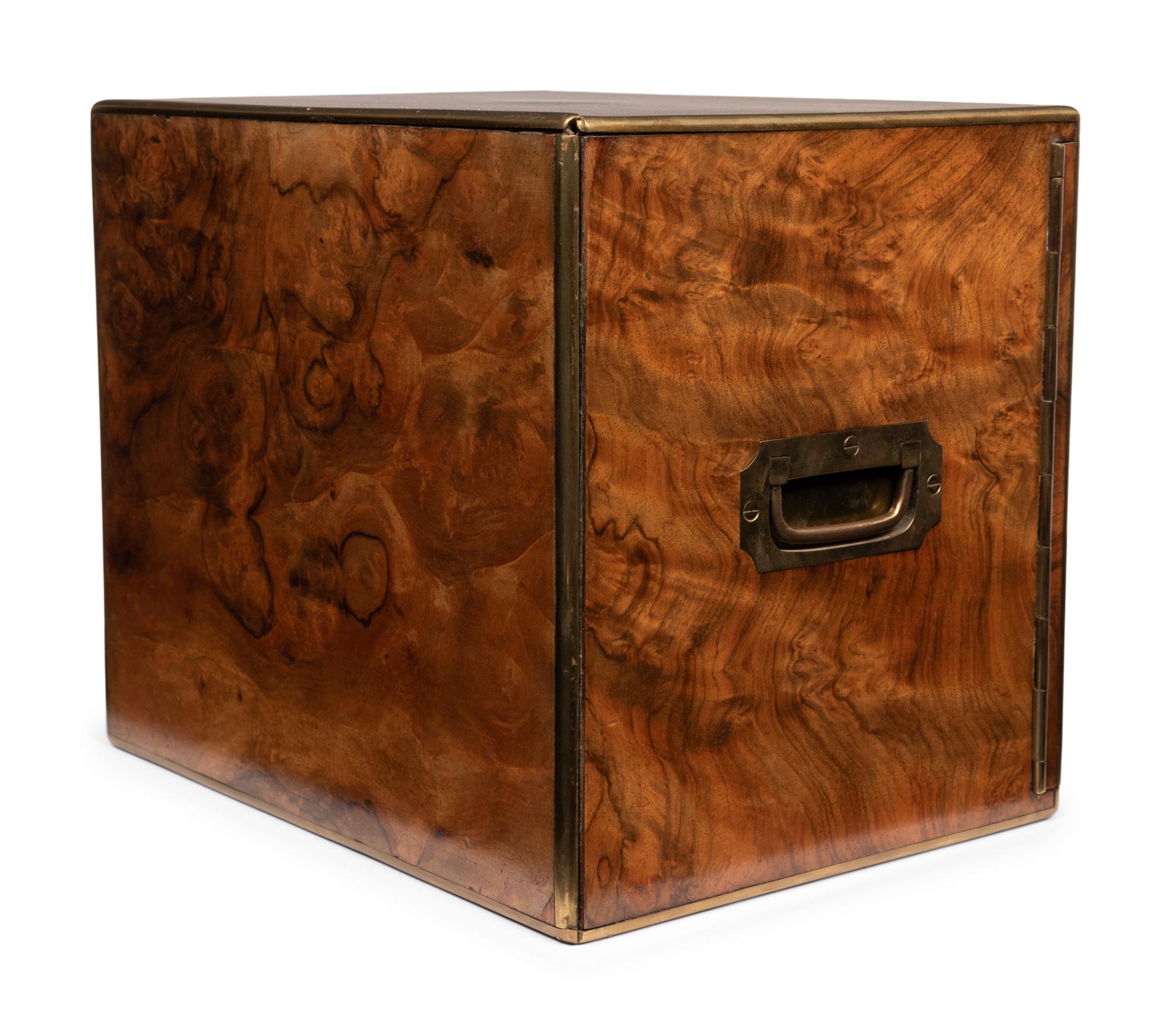 A George III Burl Walnut Jewelry Box