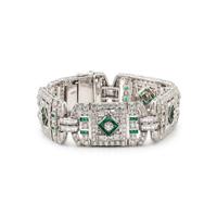 DIAMOND AND EMERALD BRACELET