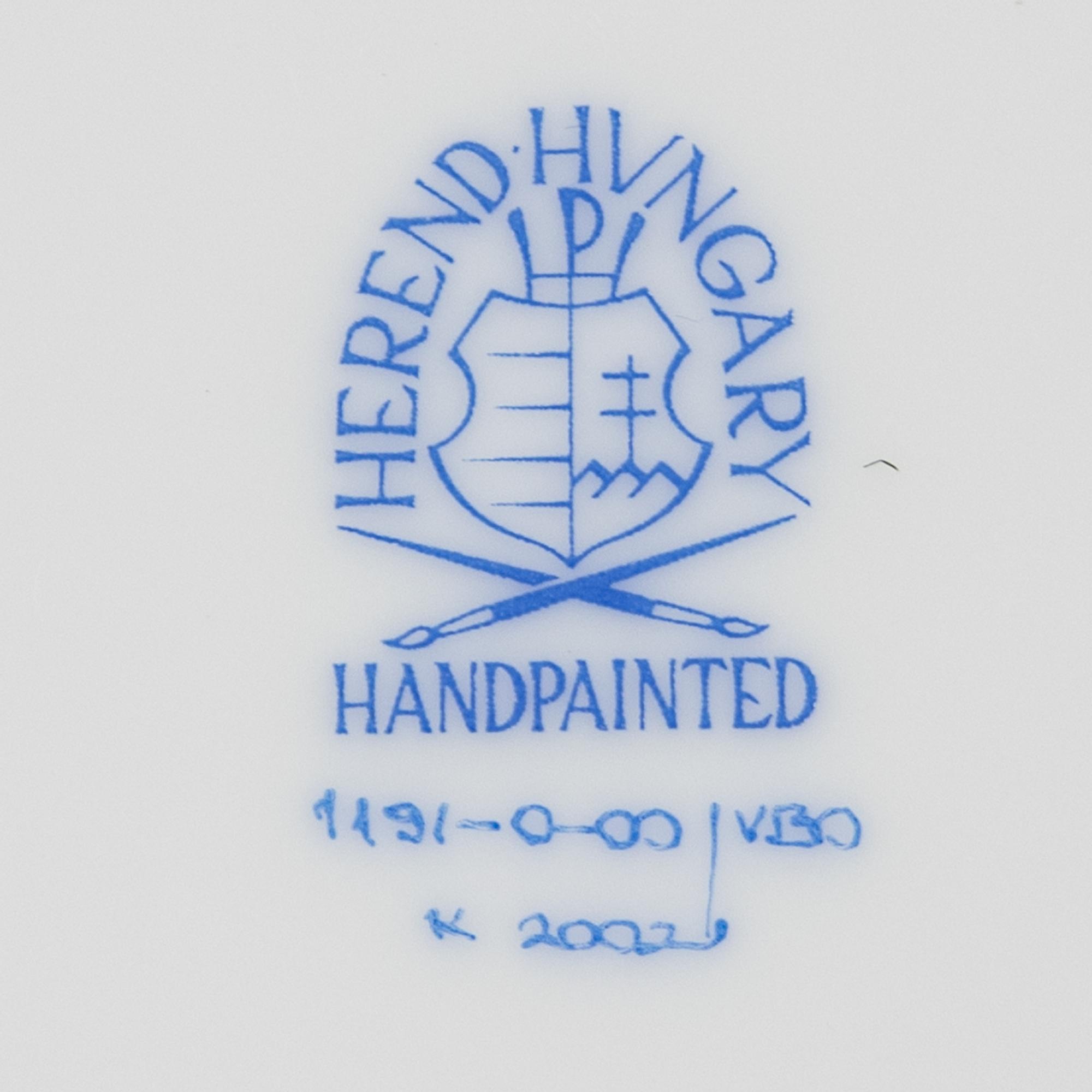 A Herend Queen Victoria Porcelain Part Dinner Service