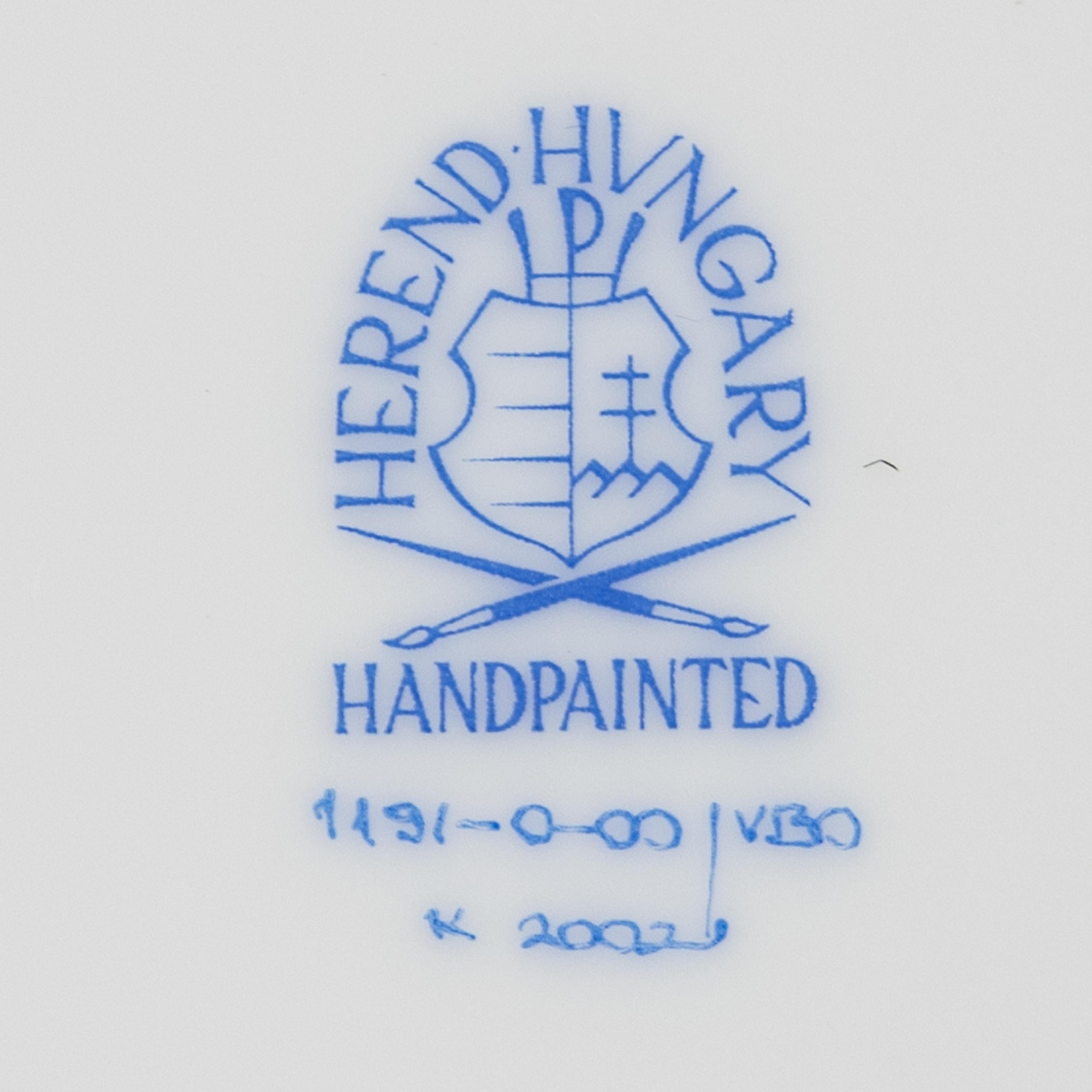 A Herend Queen Victoria Porcelain Part Dinner Service