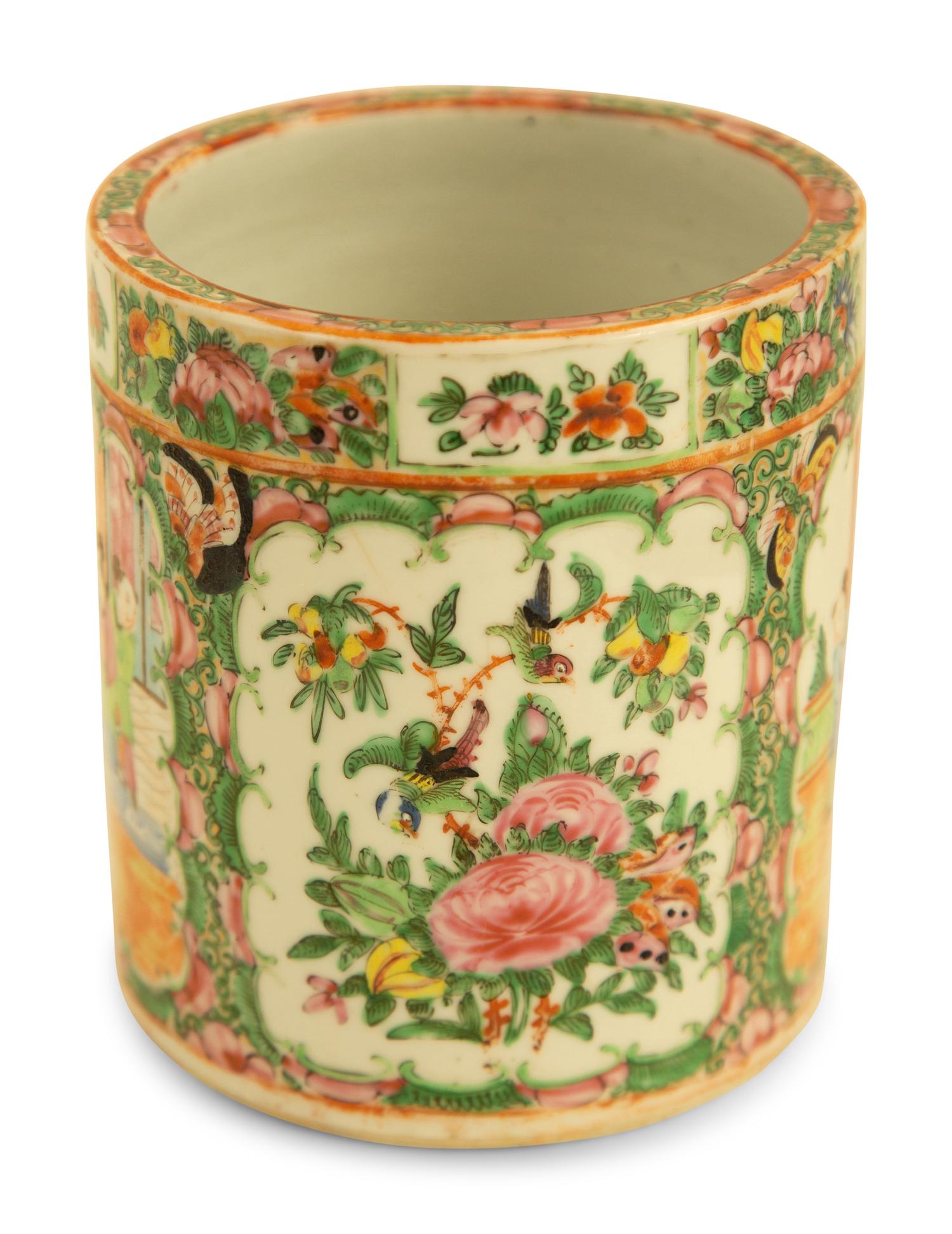 A Group of Chinese Rose Medallion Porcelain Articles