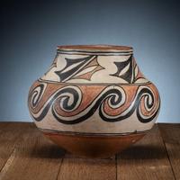 San Ildefonso Polychrome Pottery Jar