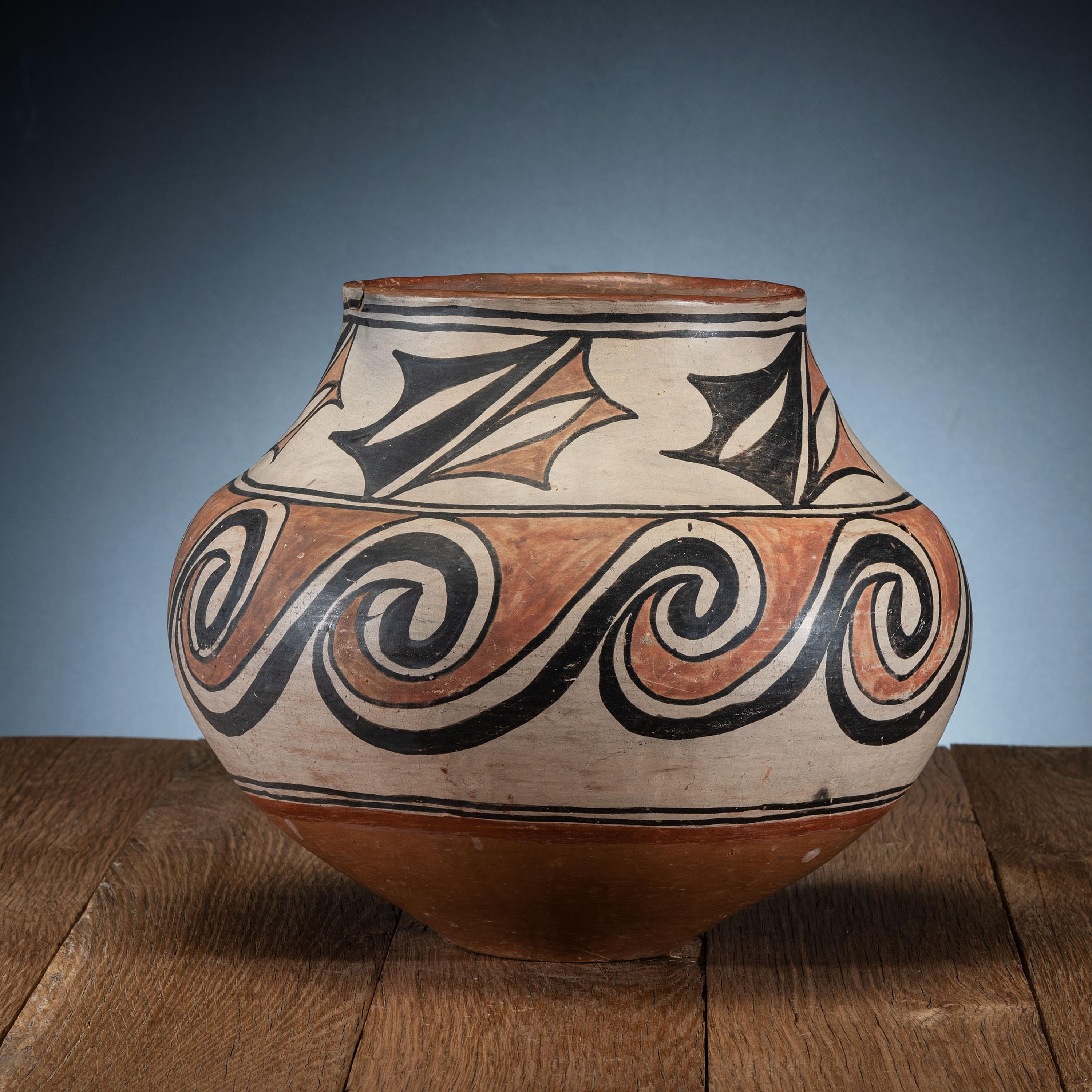 San Ildefonso Polychrome Pottery Jar