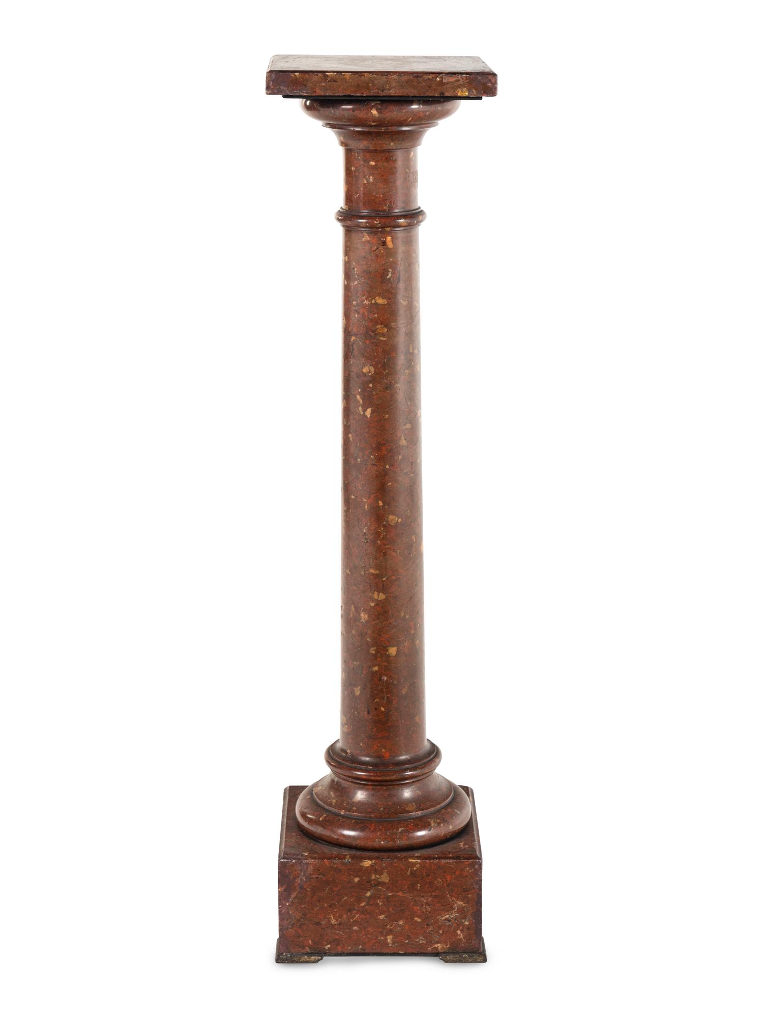 A Continental Scagliola Pedestal
