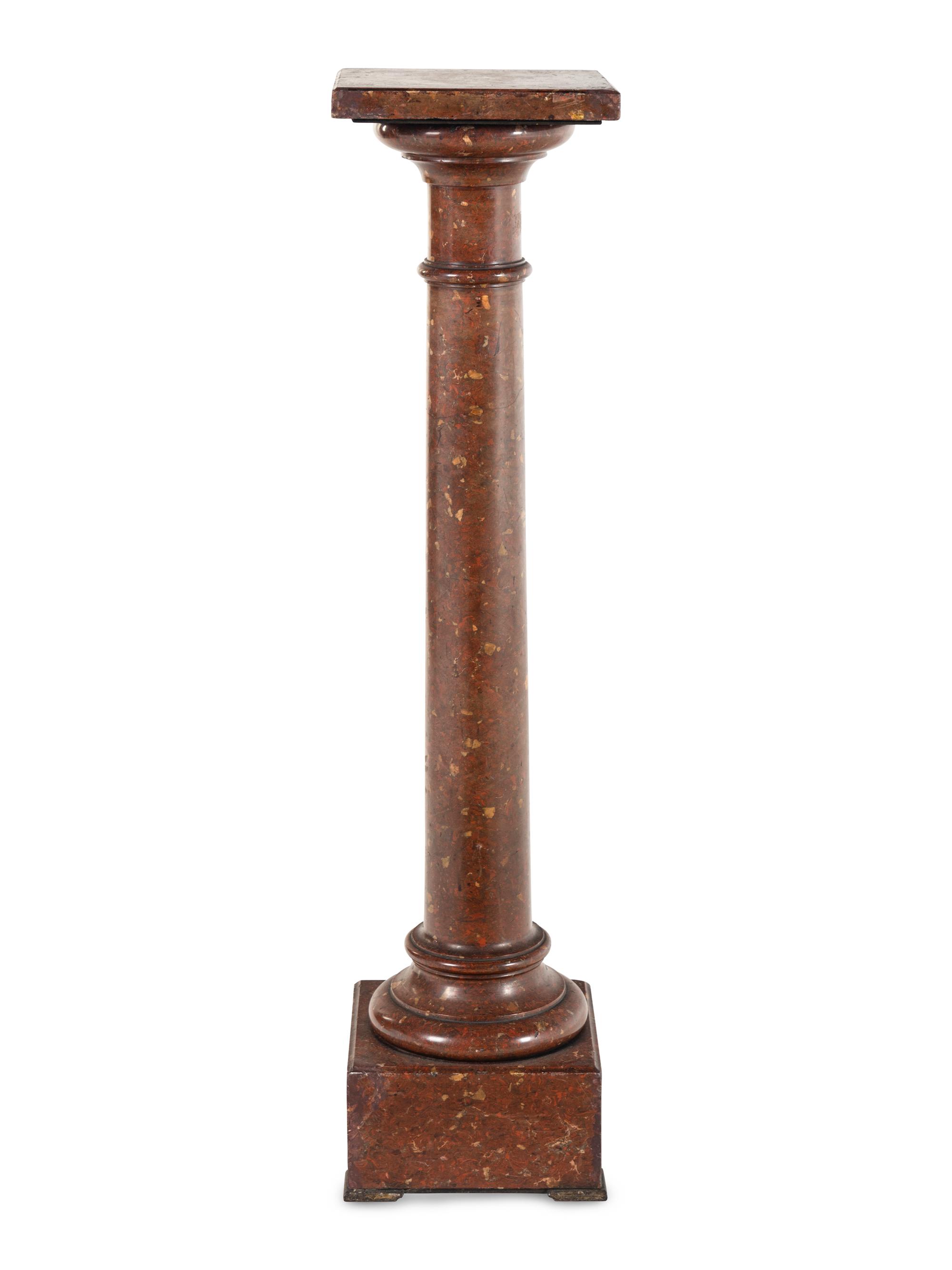 A Continental Scagliola Pedestal