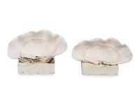 A Pair of Large Synthetic Clam Shells — 20TH CENTURY