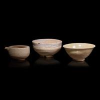 Two Japanese Ceramic Bowls and a Pouring Vessel, 19th Century and Earlier