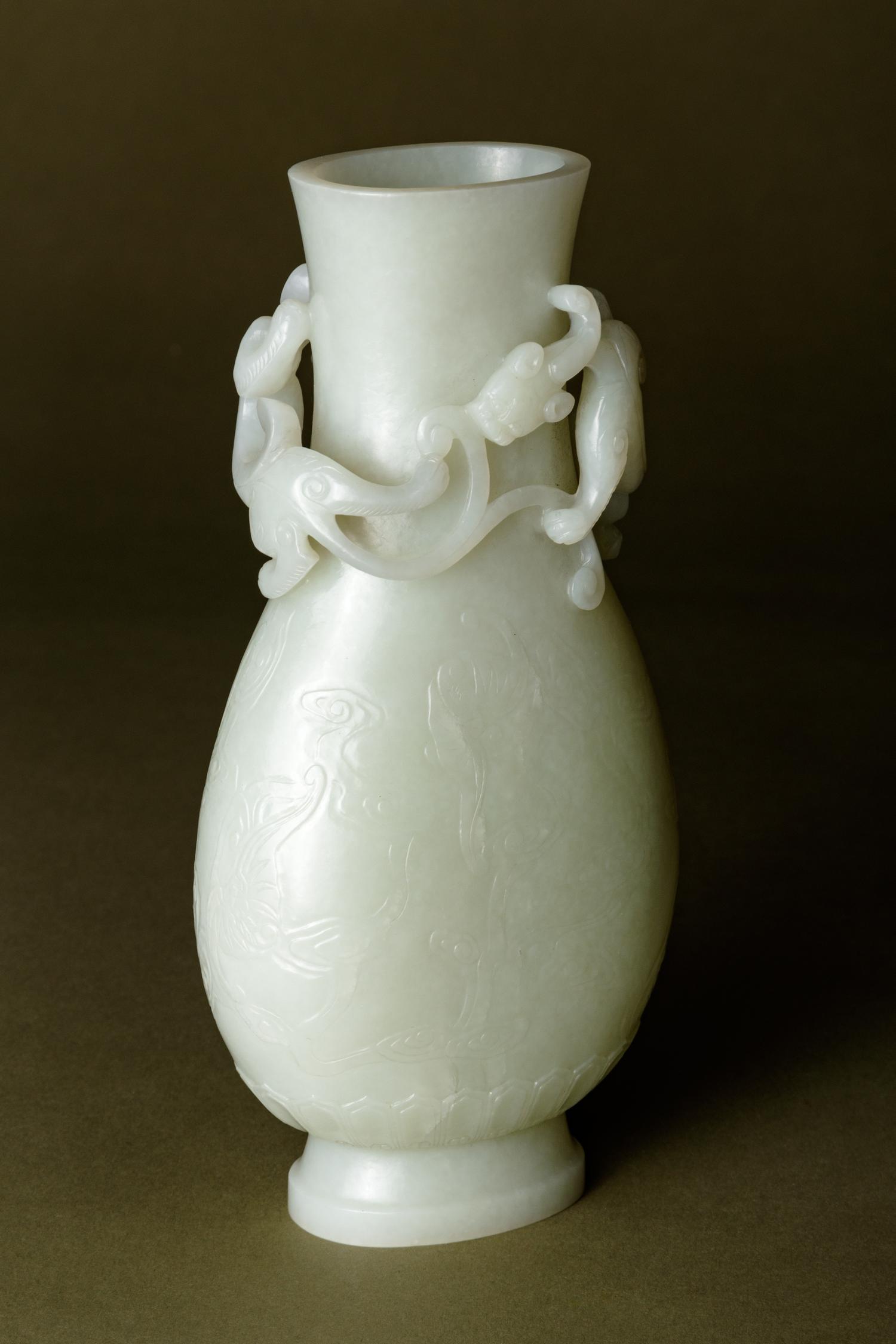A Pale Celadon Jade Vase