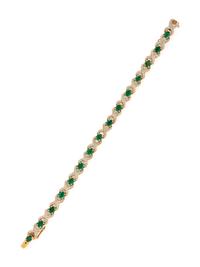 EMERALD AND DIAMOND BRACELET