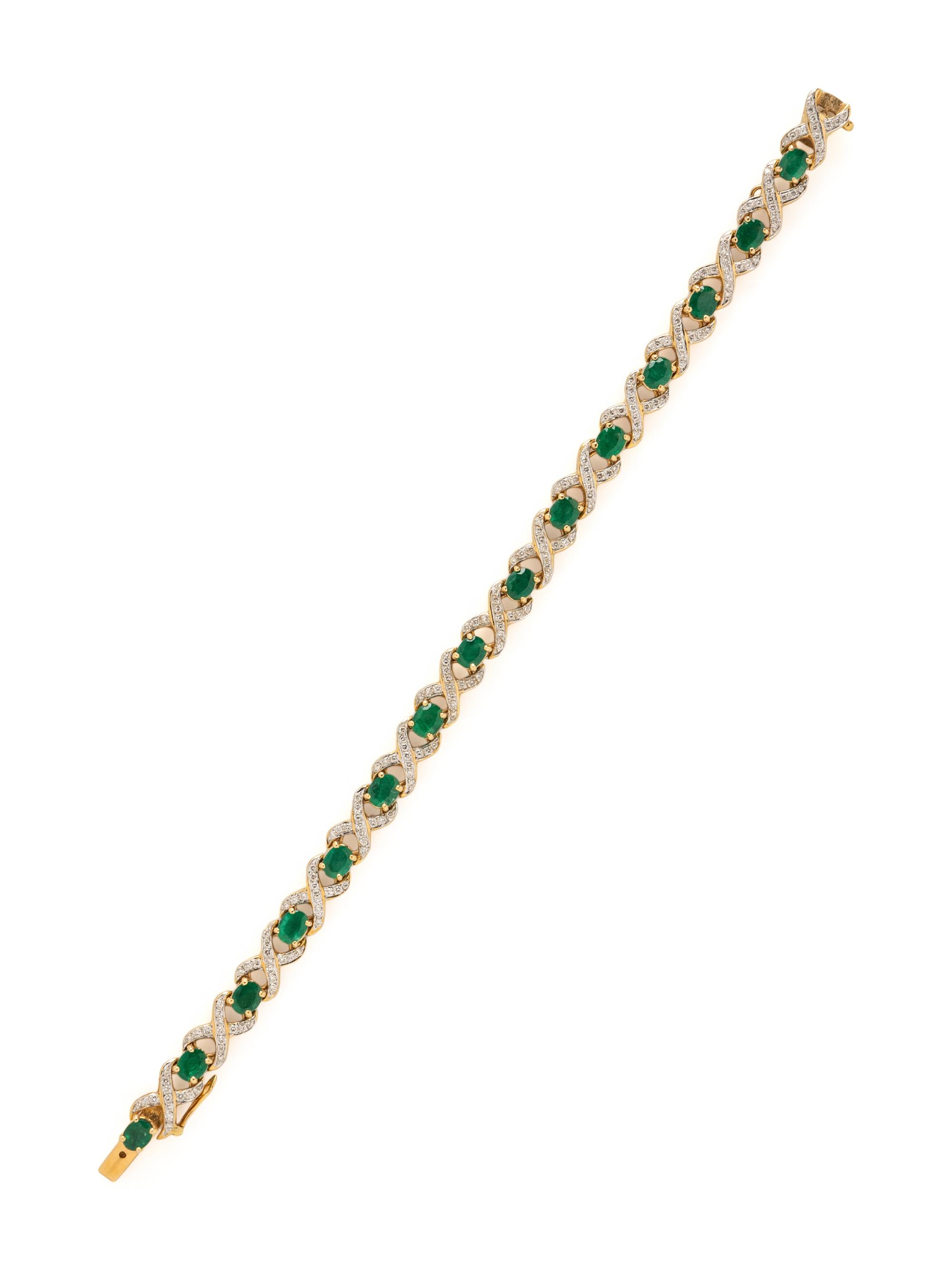 EMERALD AND DIAMOND BRACELET
