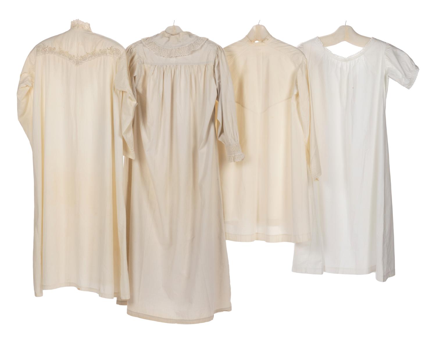 Collection of Nine Bed Jackets and Chemises, 1850-1900