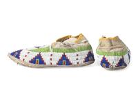 Sioux Beaded Hide Moccasins