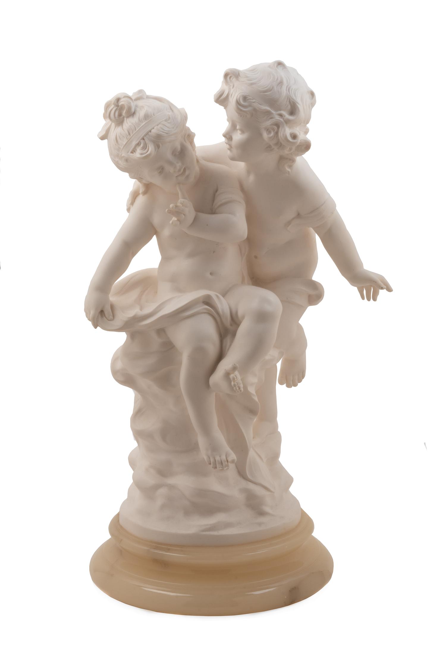 A Composite Sculpture of Two Children