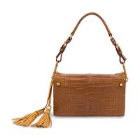 Prada, Vitello Metal Sound Bag in Tobacco Crocodile