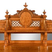 A Fine Edwardian Satinwood, Polychrome Painted and Parcel Gilt Serving Cabinet