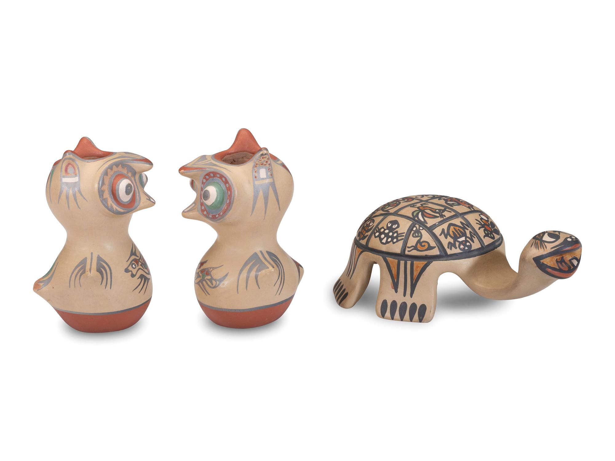 Polychrome Pottery Figures