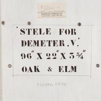 Joe Tilson (British, 1928-2023) — Stele for Demeter, V , 1979