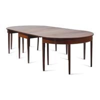 A George III Mahogany Three-Part Dining Table