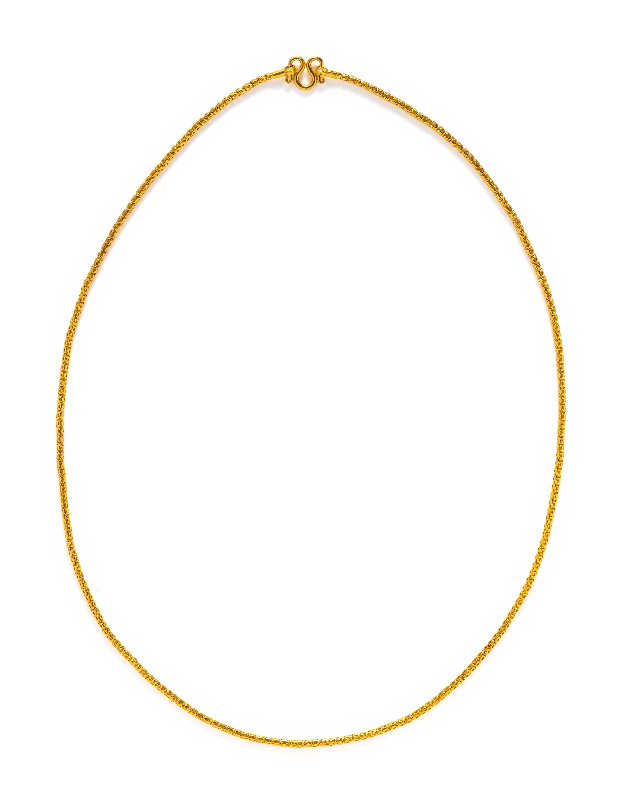 HIGH KARAT YELLOW GOLD CHAIN NECKLACE
