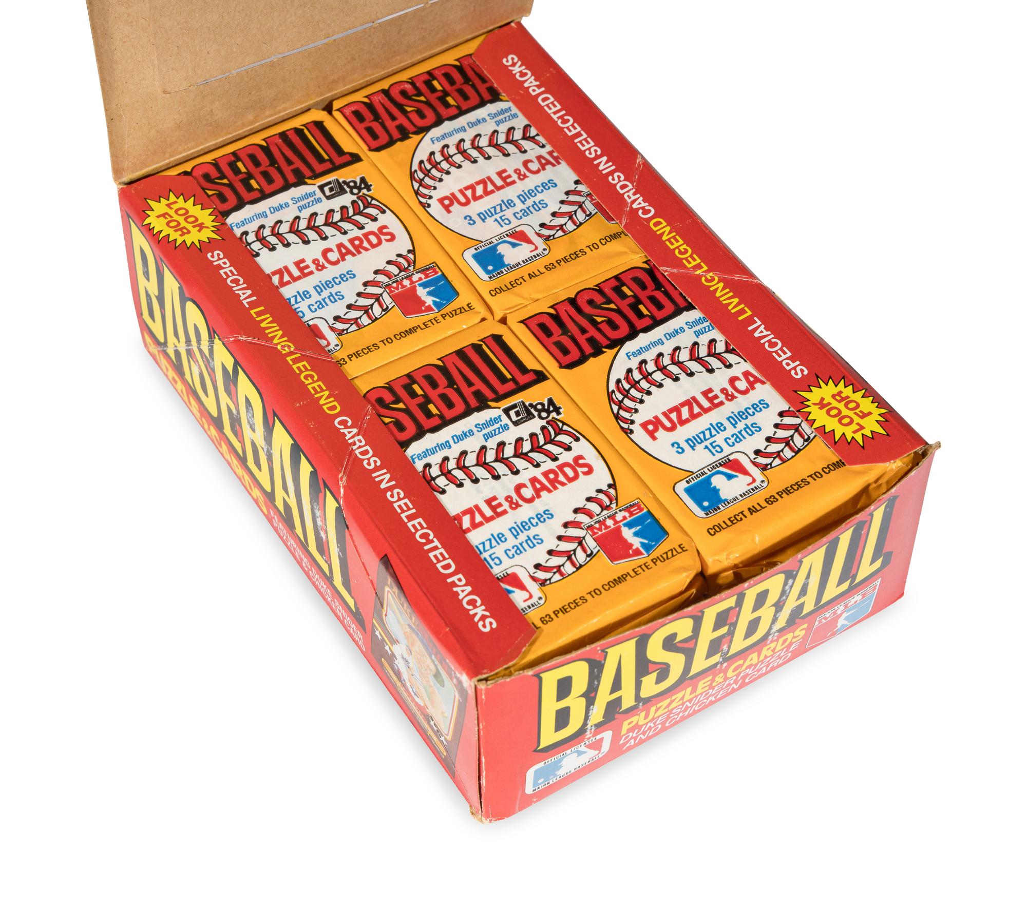 A Box of 1984 Donruss Baseball Cards (36 Packs, Possible Don Mattingly Rookie)