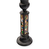 Seven Specimen Marble Candlesticks