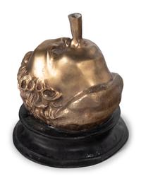 A Gilt and Patinated Bronze Figure of Mercury After Giambologna
