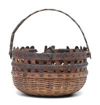 A Nantucket 'Double Lollipop' Woven Basket