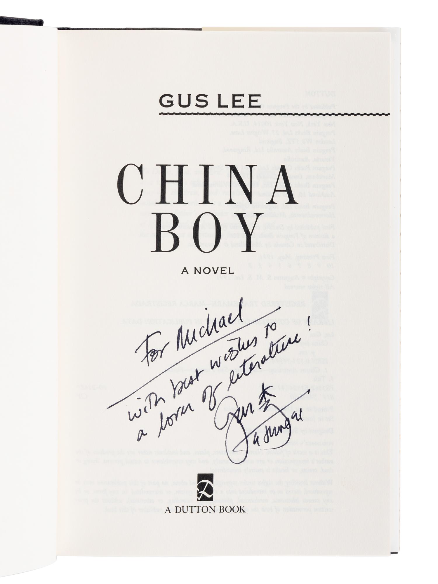 LEE, Gus (b. 1946). A group of the first 3 books published by Lee, ALL FIRST EDITIONS, ALL PRESENTATION COPIES, comprising: