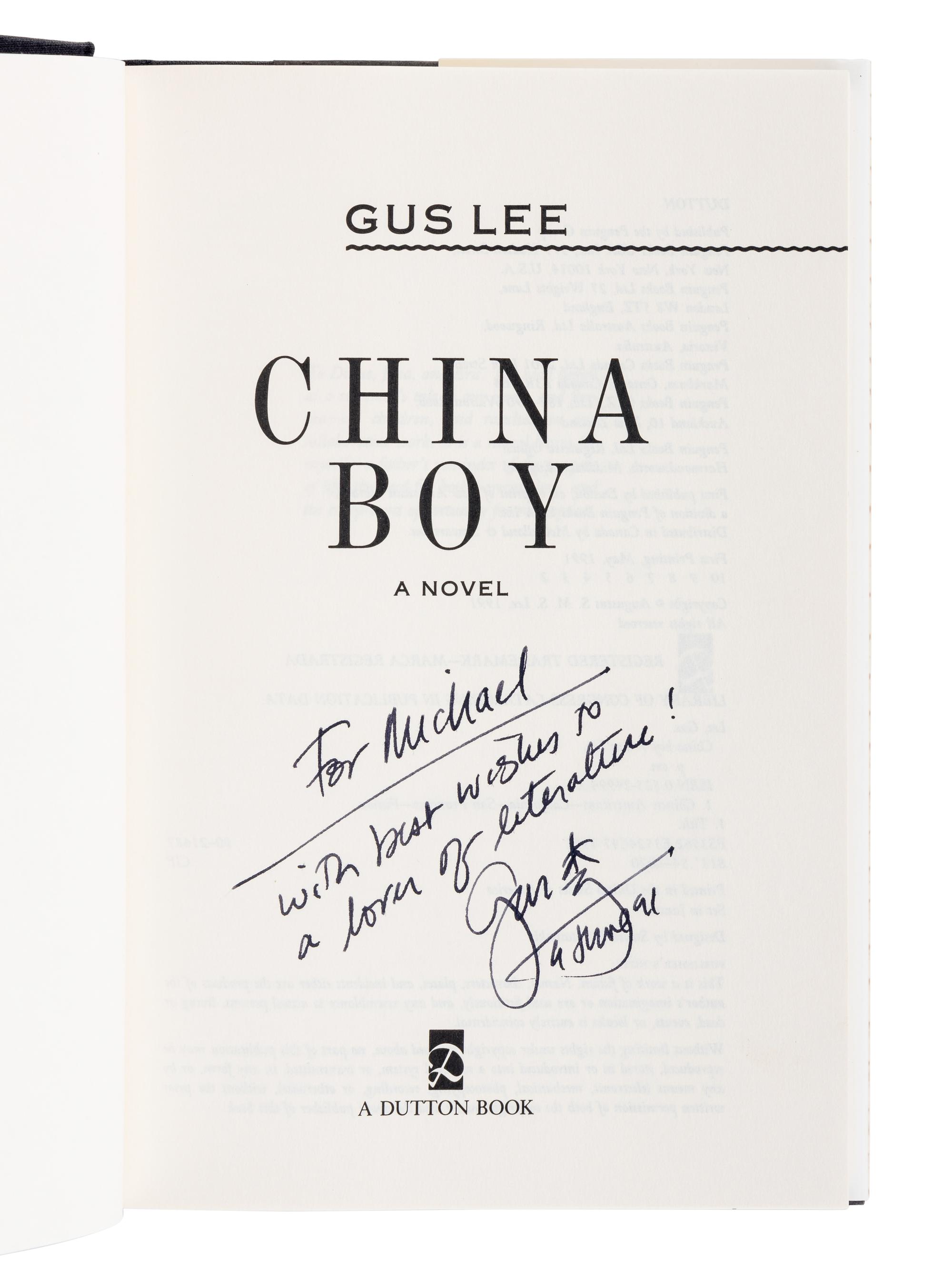LEE, Gus (b. 1946). A group of the first 3 books published by Lee, ALL FIRST EDITIONS, ALL PRESENTATION COPIES, comprising: