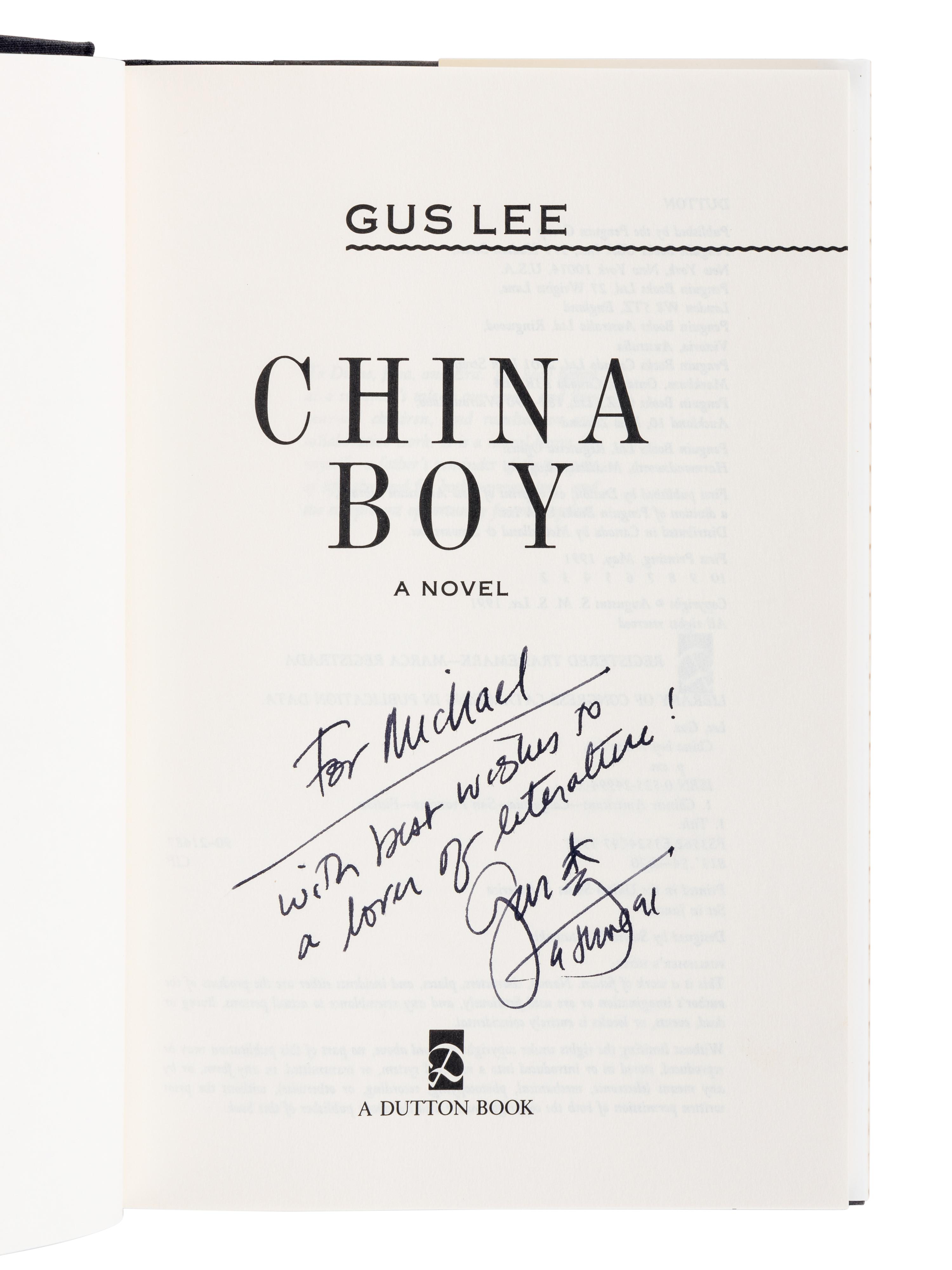 LEE, Gus (b. 1946). A group of the first 3 books published by Lee, ALL FIRST EDITIONS, ALL PRESENTATION COPIES, comprising: