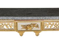 A Pair of North European Neoclassical Gilt and Cream-Painted Console Tables