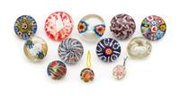 A Set of Twelve Assorted Glass Buttons