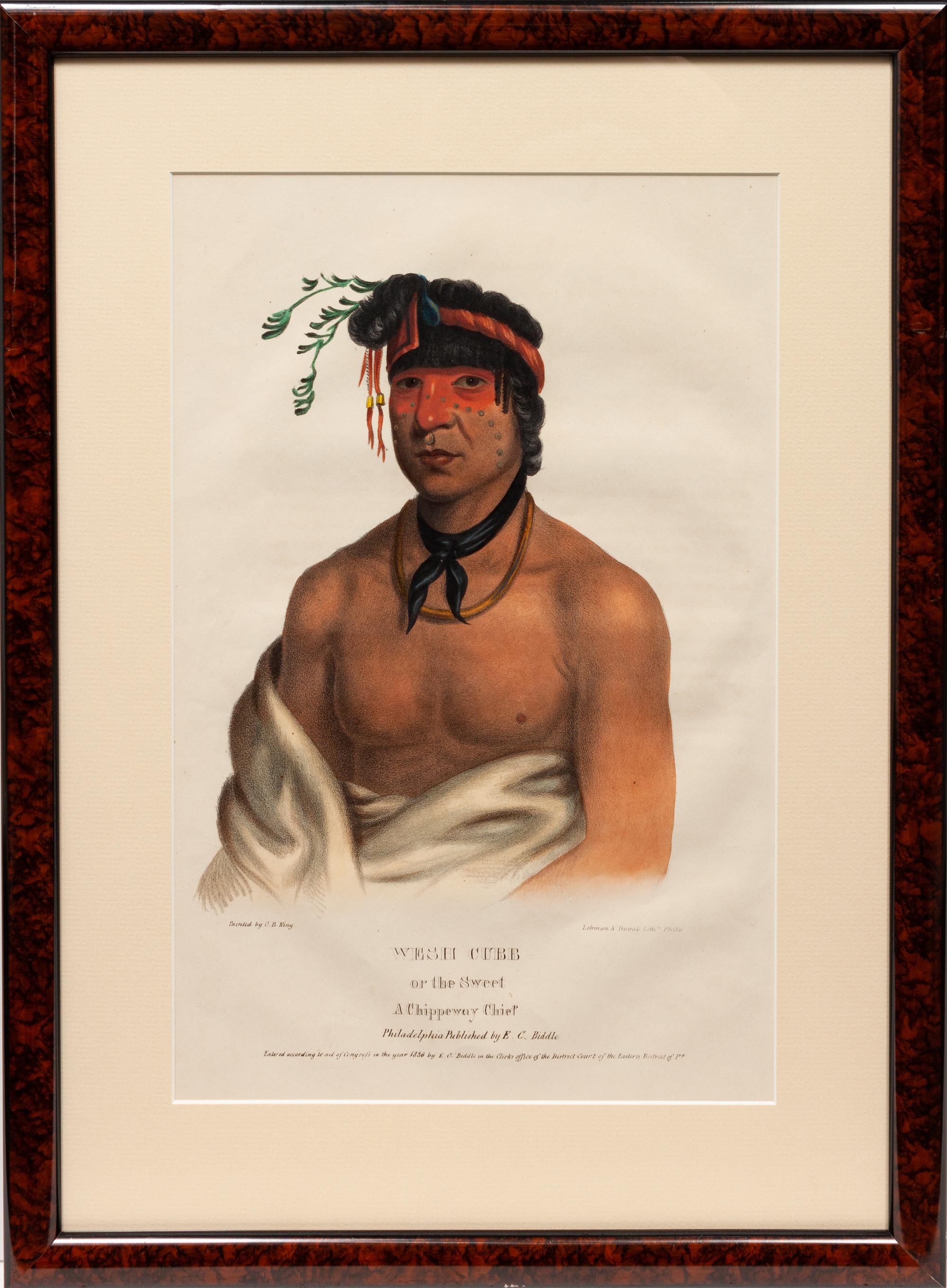Nine Portraits, from Indian Tribes of North America , 1836-1838