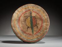 Plateau Painted Drum, with Turtle
