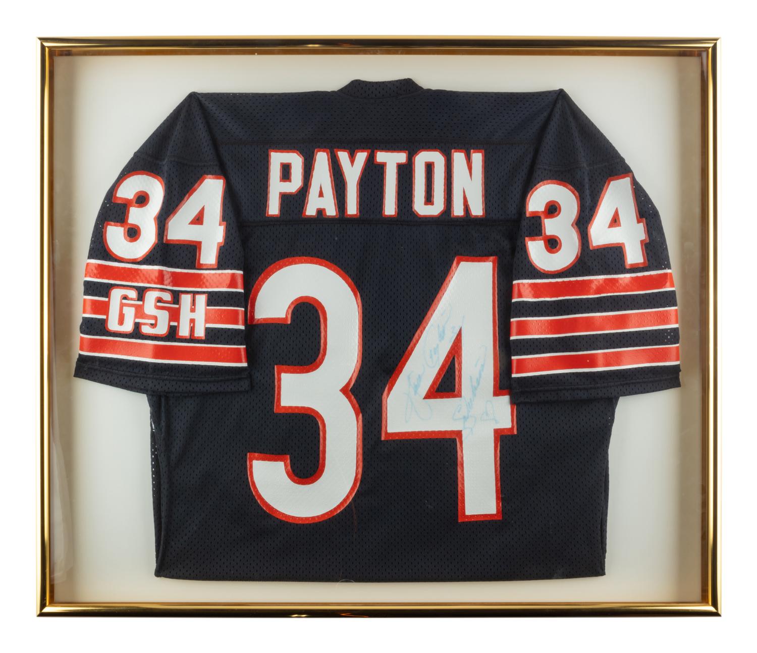 A Walter Payton Signed Autograph Chicago Bears Football Jersey (Beckett Authentication Services),