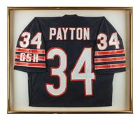 A Walter Payton Signed Autograph Chicago Bears Football Jersey (Beckett Authentication Services),