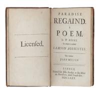 MILTON, John (1608-1674). Paradise Regain'd...to which is added Samson Agonistes. London: for John Starkey, 1680.