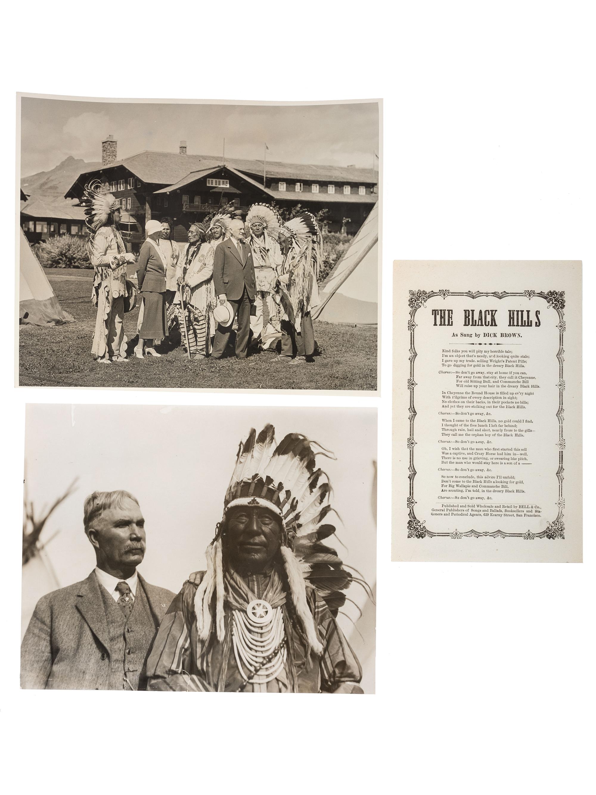 [NATIVE AMERICANS]. A group of ephemera related to Native Americans, comprising: