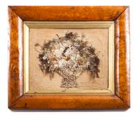 An American Shellwork Collage 13 inches x 15 1/8 inches.