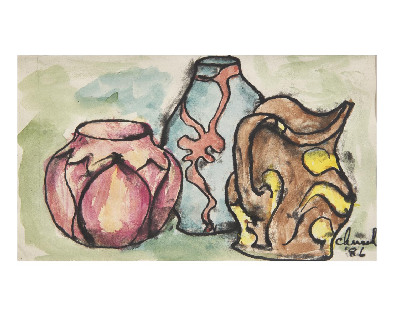The Cork ; together with four Still Lifes with Crockery (Five Works)