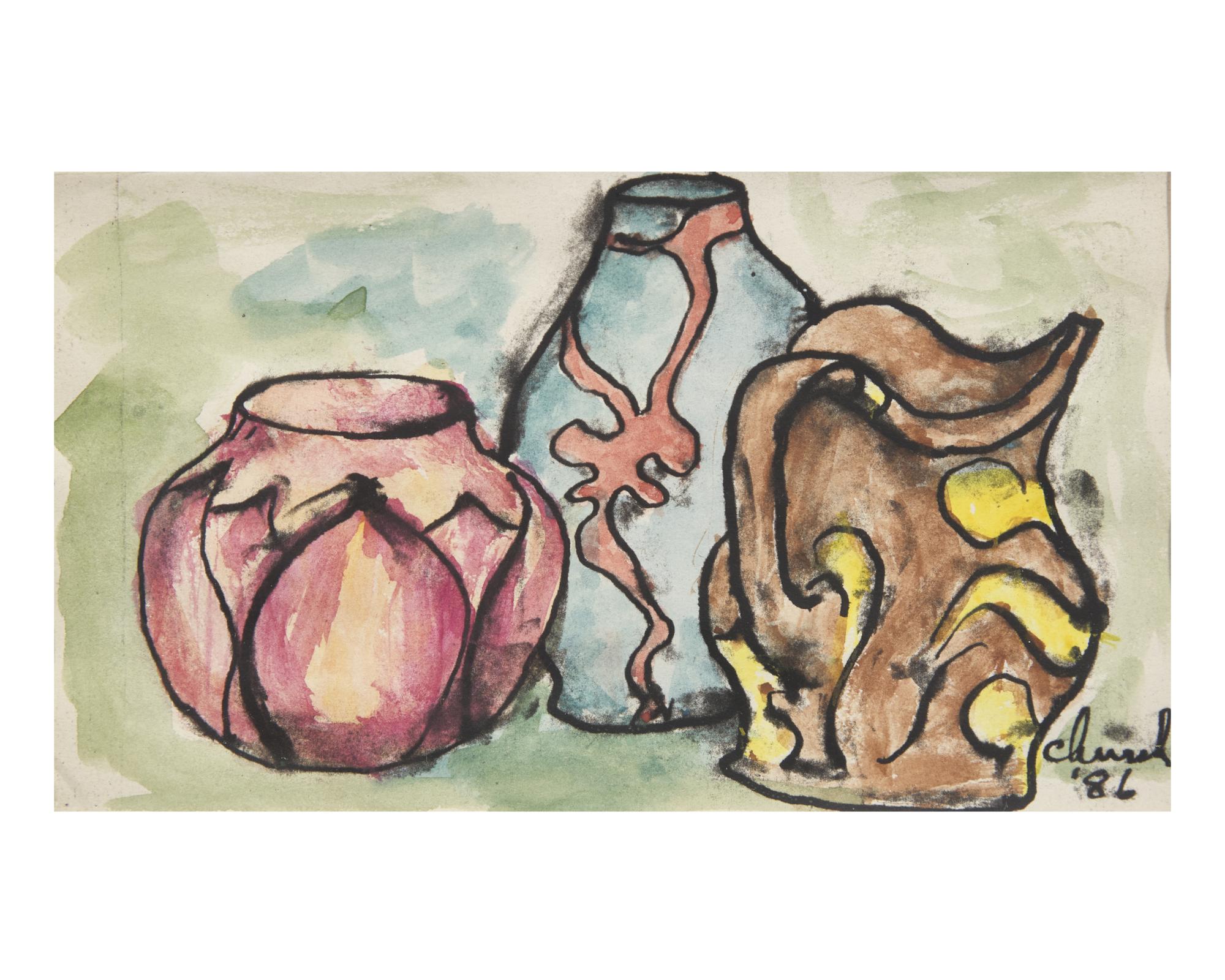 The Cork ; together with four Still Lifes with Crockery (Five Works)