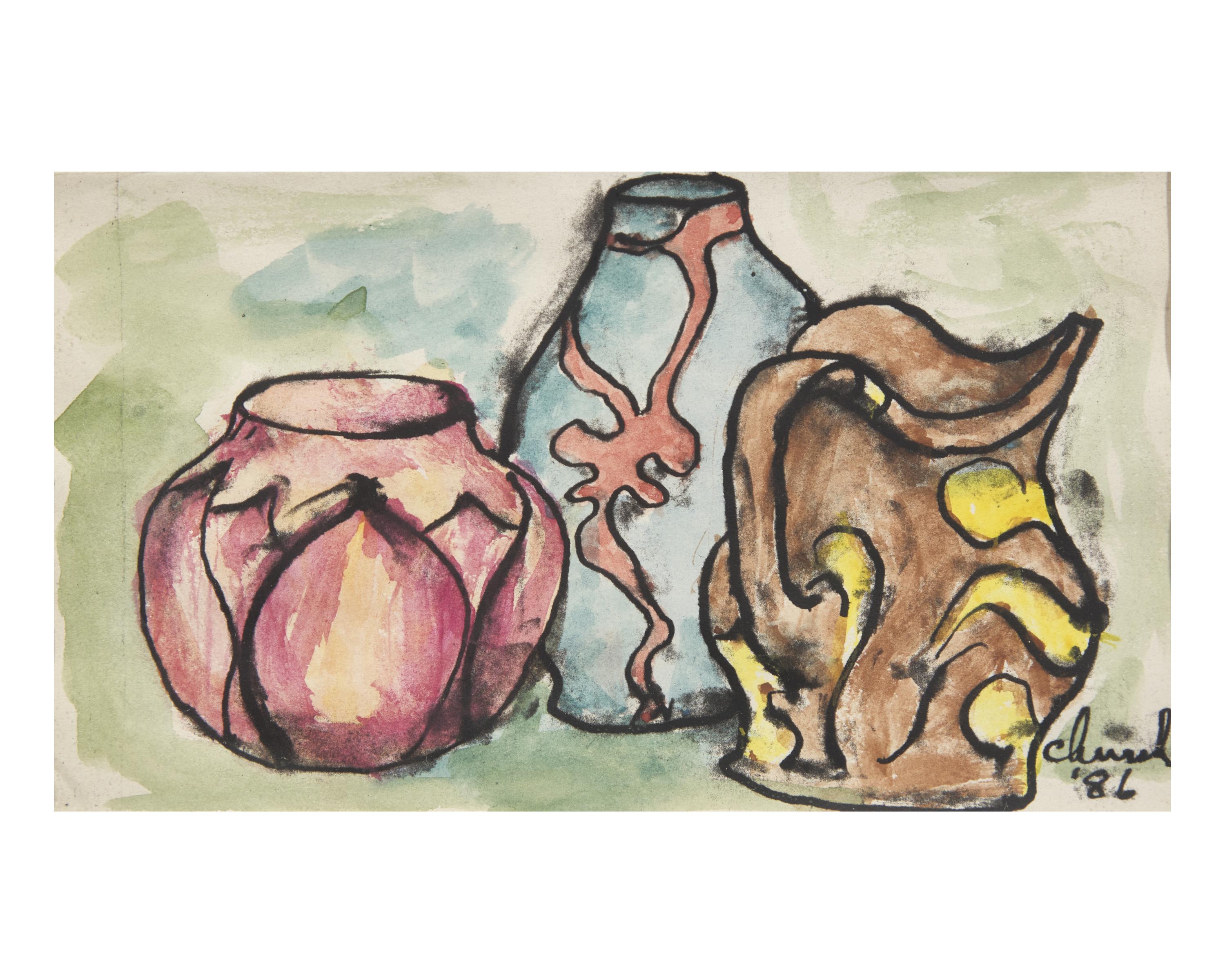 The Cork ; together with four Still Lifes with Crockery (Five Works)
