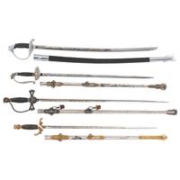 Lot of 4 Fraternal Organization Swords