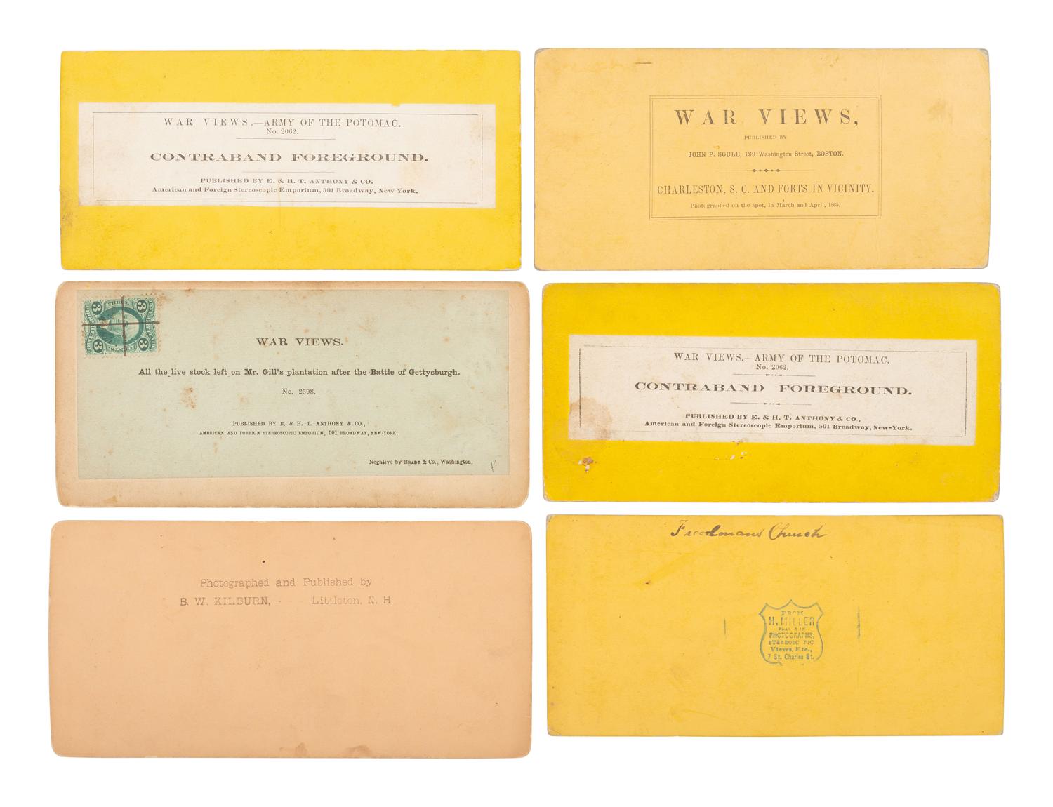 [African Americana] Group of 11 Stereoviews, Rare Image of the First Memorial Day Celebration.