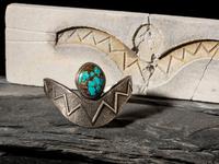 Tufa Cast Silver and Turquoise Cuff Bracelet, PLUS the Mold