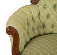 Two American Carved Mahogany Upholstered Chairs