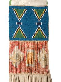 Sioux Beaded Hide Tobacco Bag