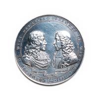[EXONUMIA] A Dutch ND (1672) Silvered-Metal Commemorative Medallion by Pierre Aury (Dutch, 17th Century) of the Assassination of the Dewitt Brothers (103.7 g, 73mm; Cleaned)