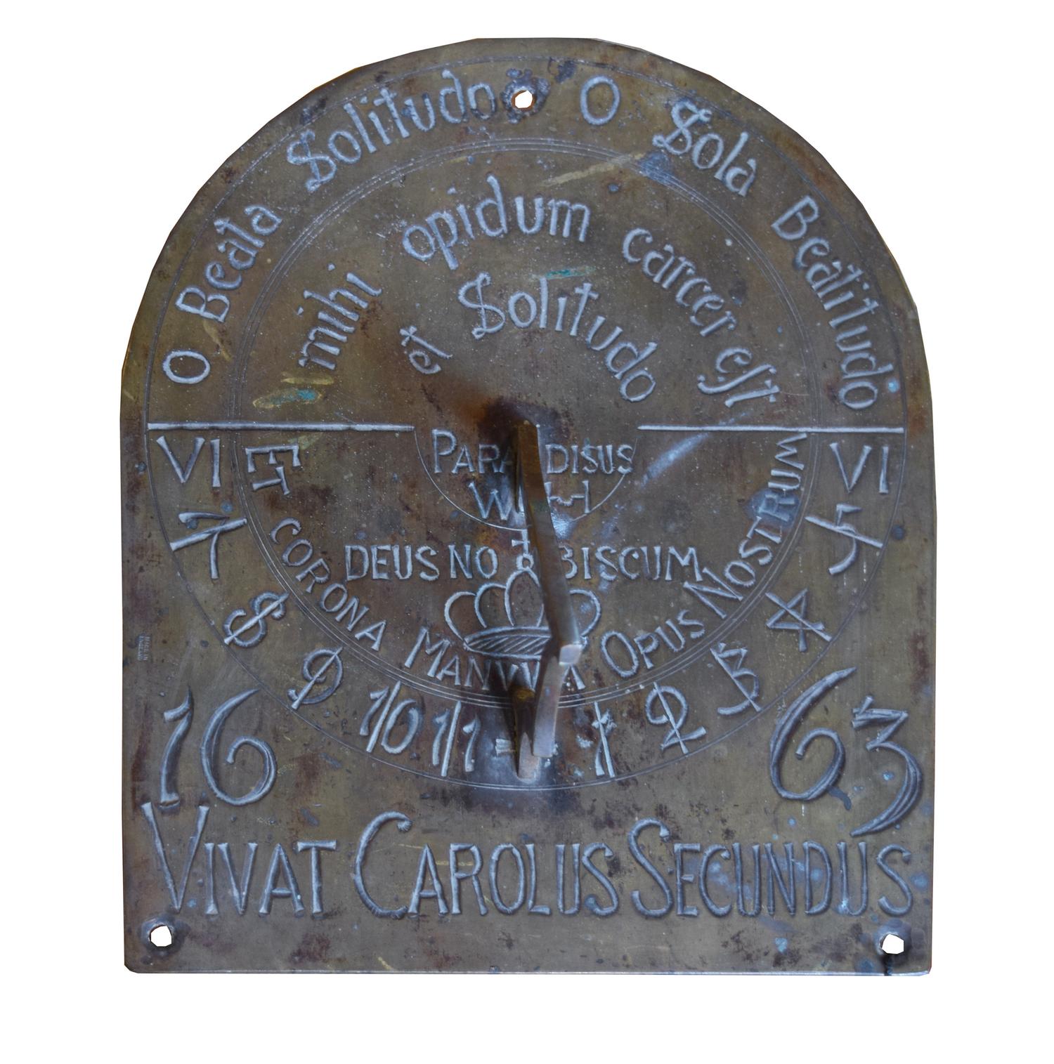 A Brass Sundial 10" W x 4.5" D x 12" H — United States, Late 19th Century