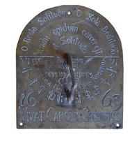 A Brass Sundial 10" W x 4.5" D x 12" H — United States, Late 19th Century